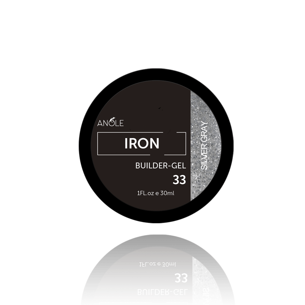 Anole Iron Builder Gel 33 Silver Gray