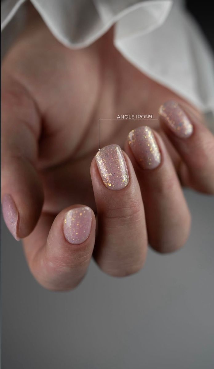 Anole Iron Builder Gel 91 Blush Sparkle