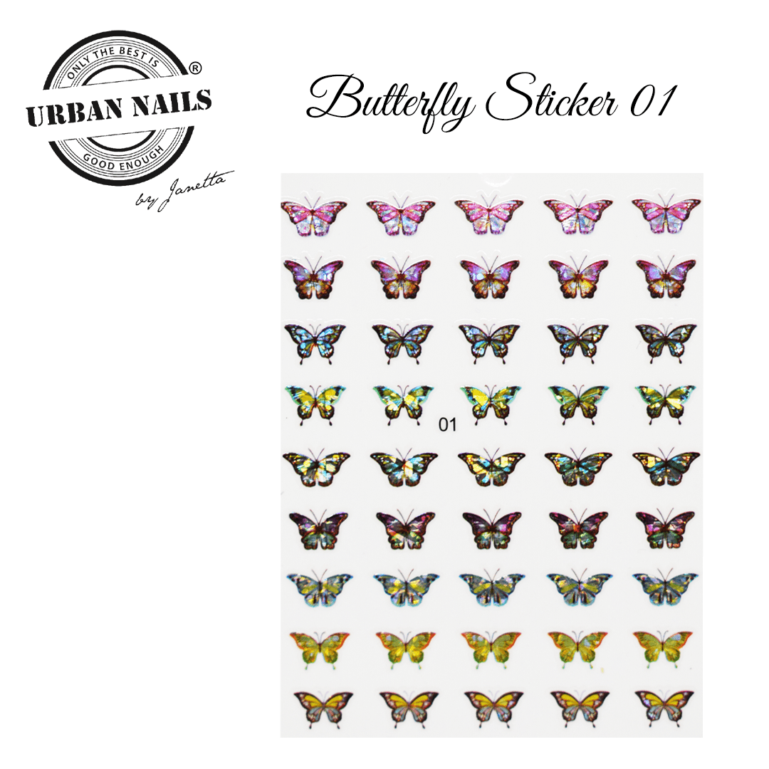 Nail Art Butterfly Sticker 01 Urban Nails