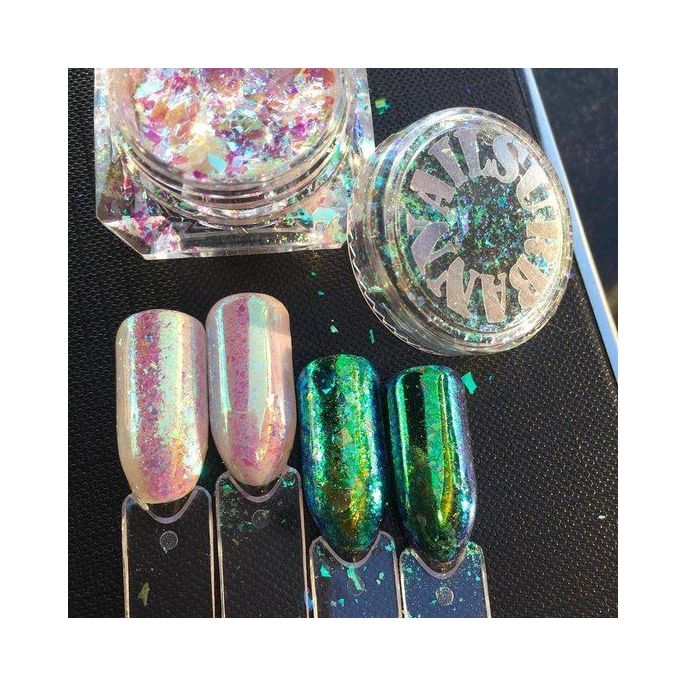 Urban Nails Diamond Flakes DF04 Groen/roze