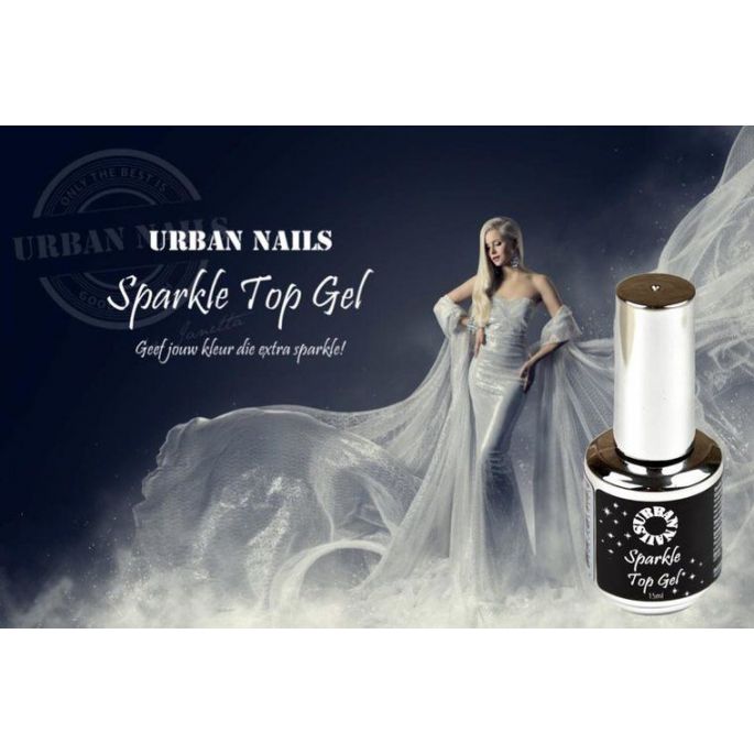 Urban Nails Sparkle Top Silver