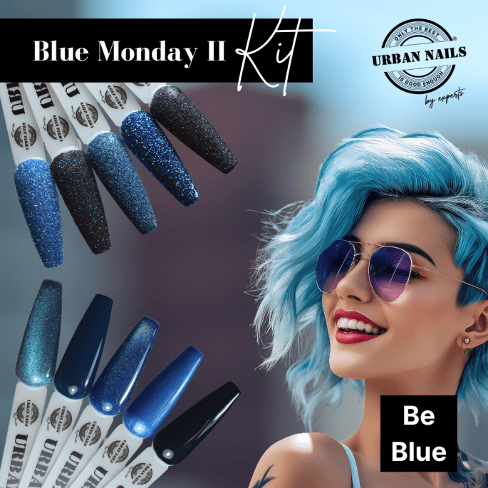 Be Jeweled Blue Monday Kit 2 | 5x 8gram GP en 5x glitter