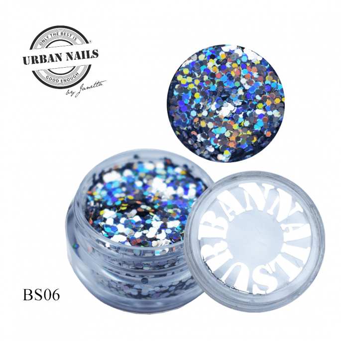 Urban Nails Big Sparkle BS06 Zilver
