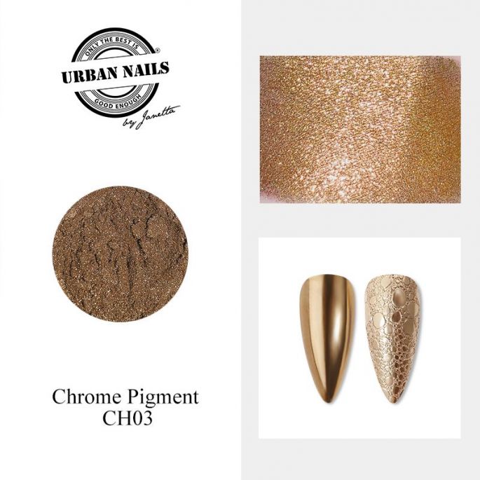 Urban Nails Chrome CH03 Soft Gold