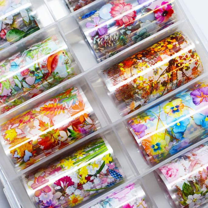 Urban Nails Nail Art Foil Box | Flowers 02