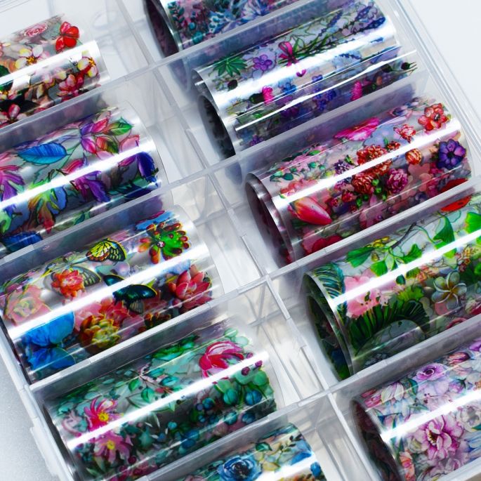 Urban Nails Nail Art Foil Box | Flowers 03