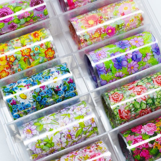 Urban Nails Nail Art Foil Box | Flowers 04