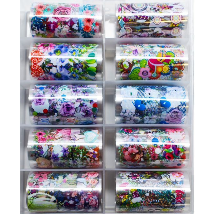 Urban Nails Nail Art Foil Box | Flowers 05