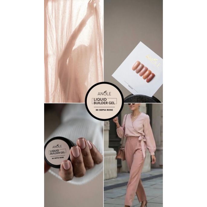 Anole Liquid Buidler Gel 86 Sepia Rose