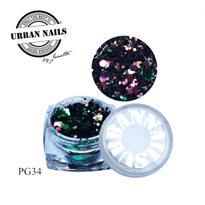 Urban Nails Pixie Glitter Collectie PG34 | Urban Nails