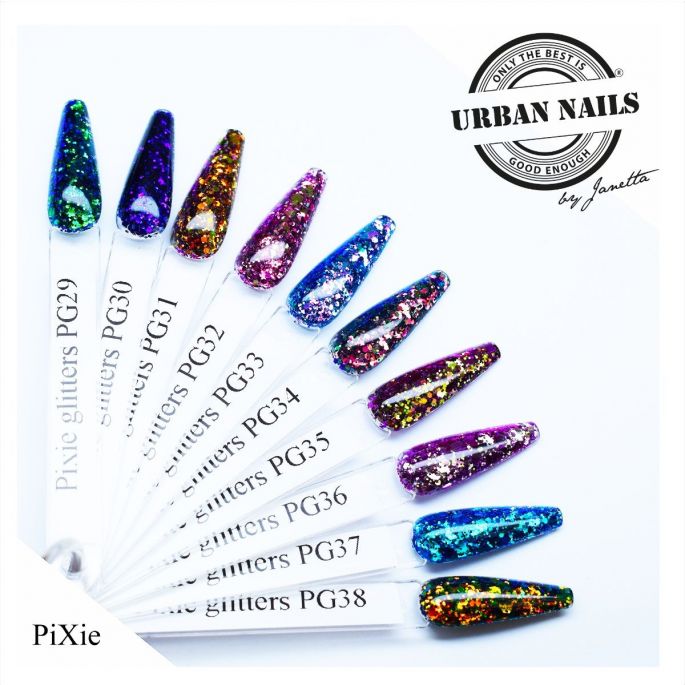 Urban Nails Pixie Glitter Collectie PG29 t/m PG38
