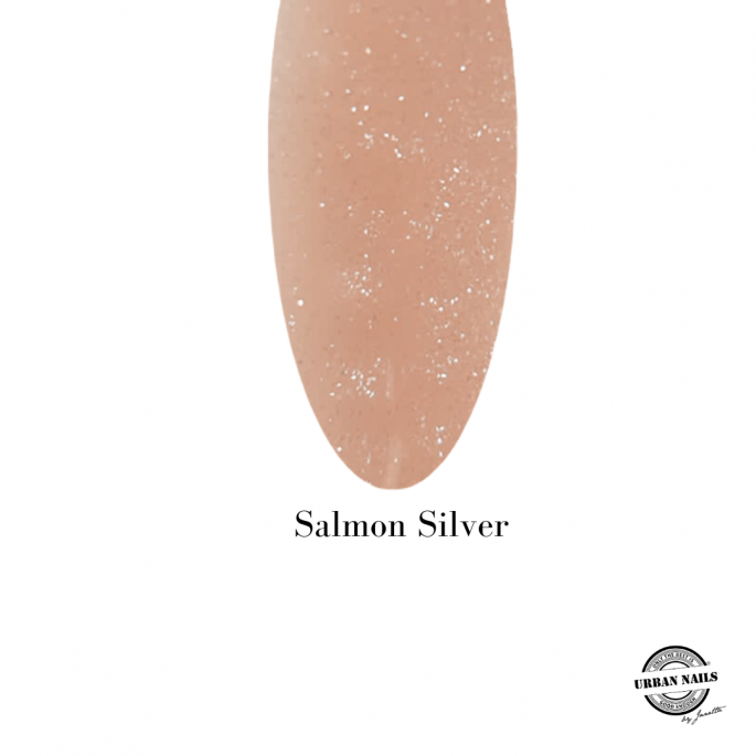 Urban Nails rubber Basegel Salmon Silver 