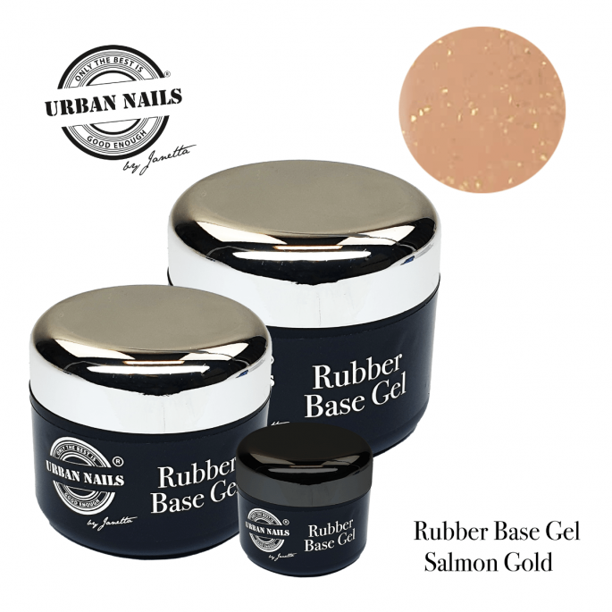 Urban Nails rubber Basegel Salmon Gold 