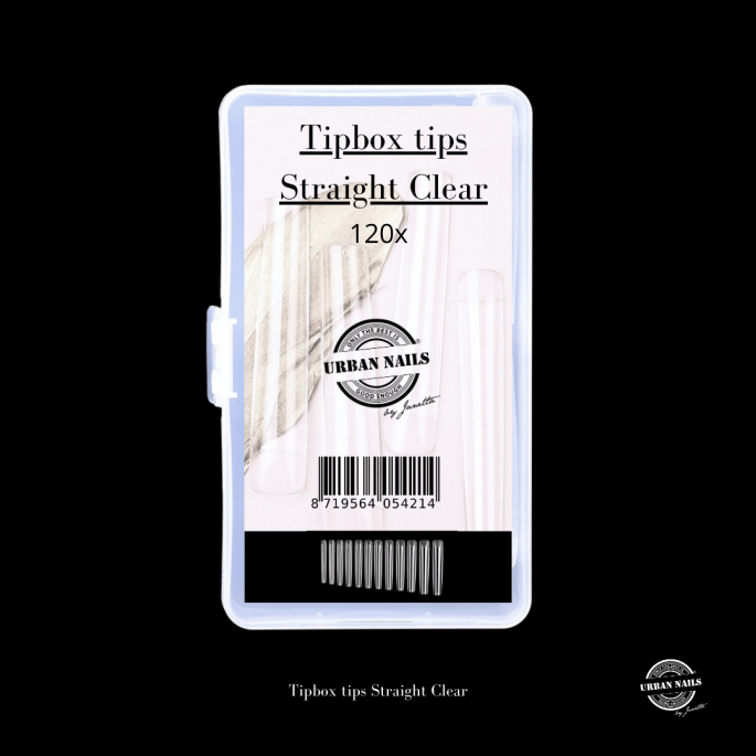 Urban Nails Tipbox Tips Straight Clear 120st