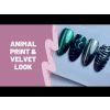 Black Nail Art met Animal Print en Velvet Look
