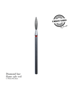 Russian Manicure Bit "Flame Safe" Rood L-8 mm, Ø2,1 mm