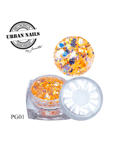 Urban Nails Pixie Glitter PG01 Oranje