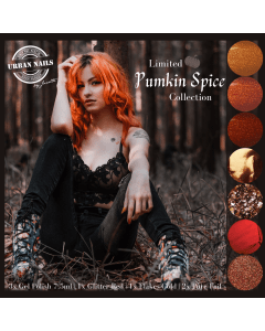 Be Jeweled Pumpkin Spice Gelpolish collectie en bijpassende glitters/folies