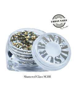 Urban Nails Shattered Glass SG08 Goud Holo