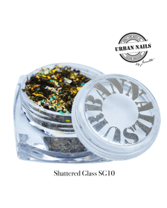 Urban Nails Shattered Glass SG10 Goud Donker