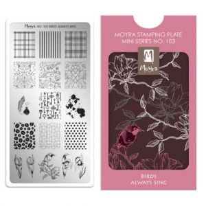 Moyra Mini Stamping Plate 103 Birds Always Sing | Mini