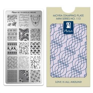 Moyra Mini Stamping Plate 113 Love Is All Around