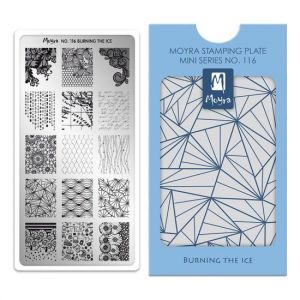 Moyra Mini Stamping Plate 116 Burning The Ice | Mini