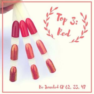 Be Jeweled Gelpolish Top 3 Red