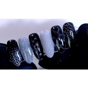Black Glitter Nail Art