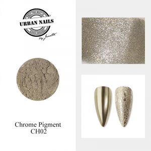 Urban Nails Chrome Pigment CH02 White Gold