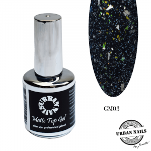 Urban Nails Glitter Topcoat Mat GM03