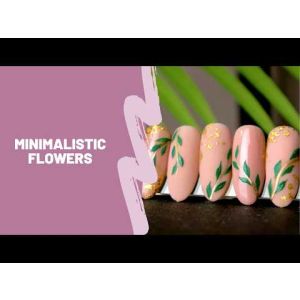 Minimalistic Flowers Nail Art