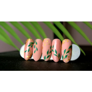 Minimalistic Flowers Nail Art