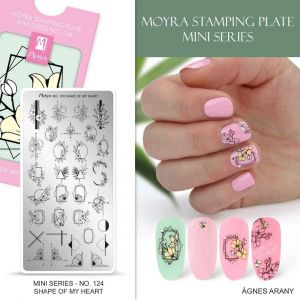 Moyra Mini Stamping Plate 124 Shape of my heart | Mini