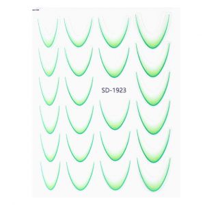 Nail Art Sticker NASIII - French Ombre Groen - 01