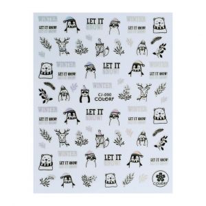 Nail Art Sticker NASIII - French Ombre Zwart - 12