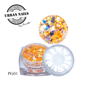 Urban Nails Pixie Glitter PG01 Oranje
