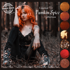 Be Jeweled Pumpkin Spice Gelpolish collectie en bijpassende glitters/folies