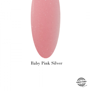 Urban Nails rubber Basegel Baby Pink Silver