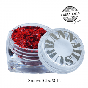 Urban Nails Shattered Glass SG14 Bordeaux Rood
