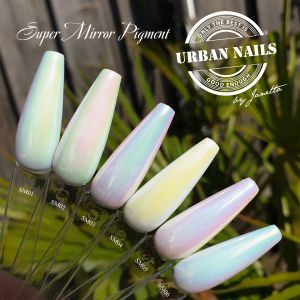 Super Mirror Pigment SM01 tm SM06 | Urban Nails