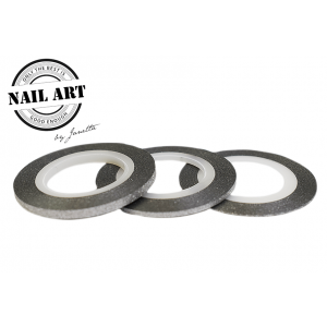 Striping tape silver glitter