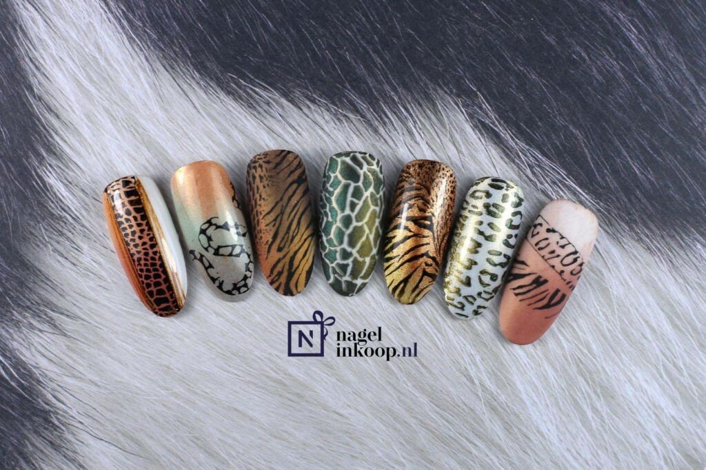 panterprint nagels, tijgerprint nagels en zebra motief